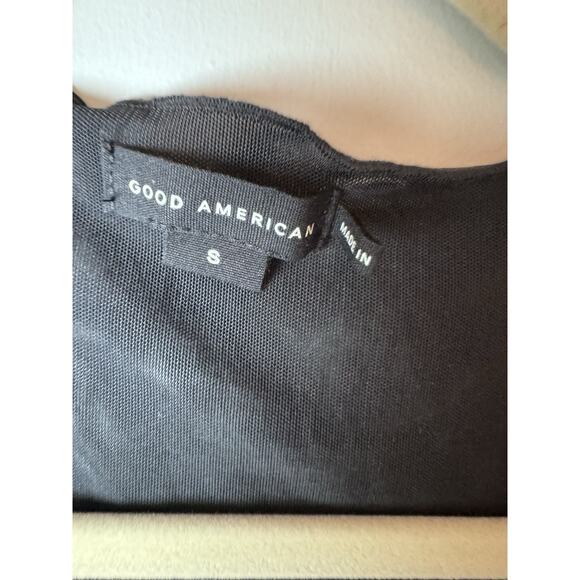 Good American Sheer Black Tie-Front Cover Up Top Small $149 - Picture 6 of 10